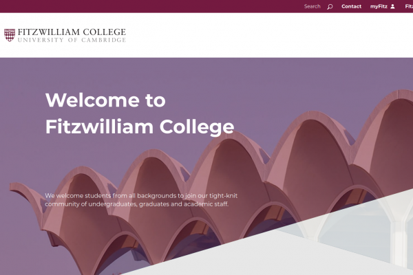 Fitzwilliam College, University of Cambridge - website hompage