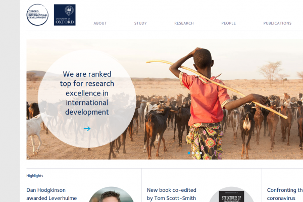 Oxford Department of International Development - website homepage