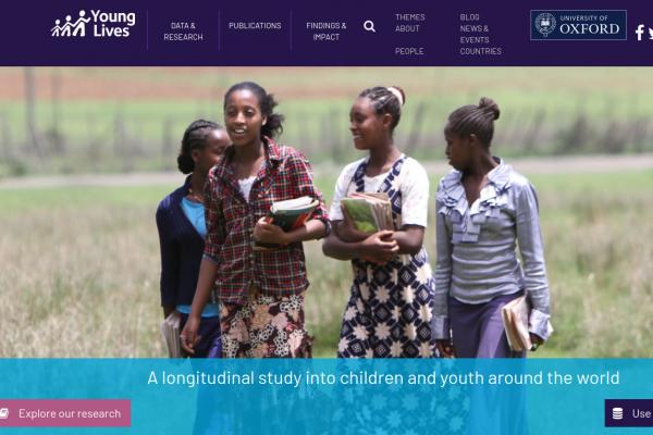 Young Lives, University of Oxford - research project - website homepage