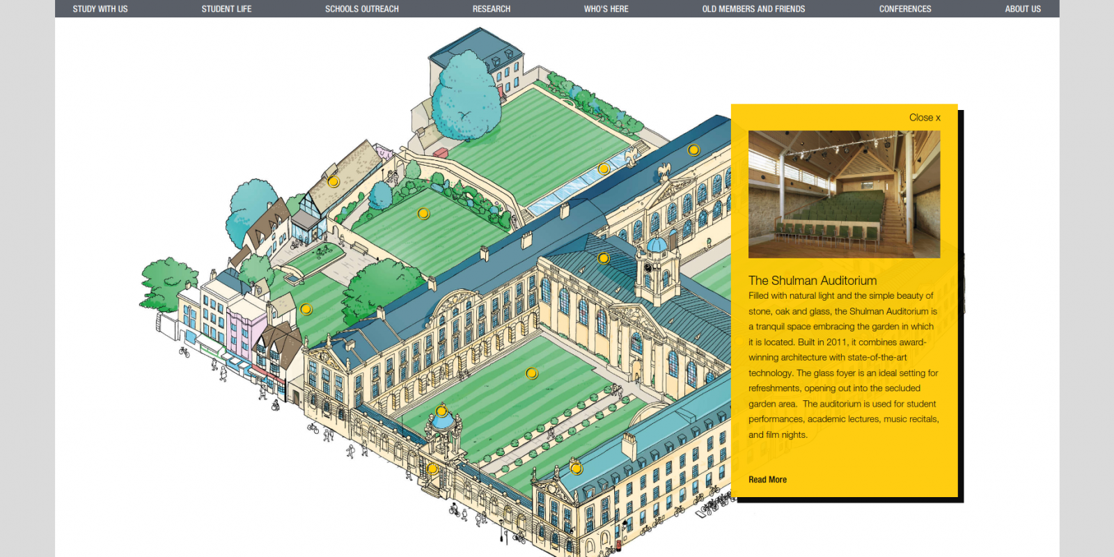 The Queen's College, University of Oxford - website - interactive map