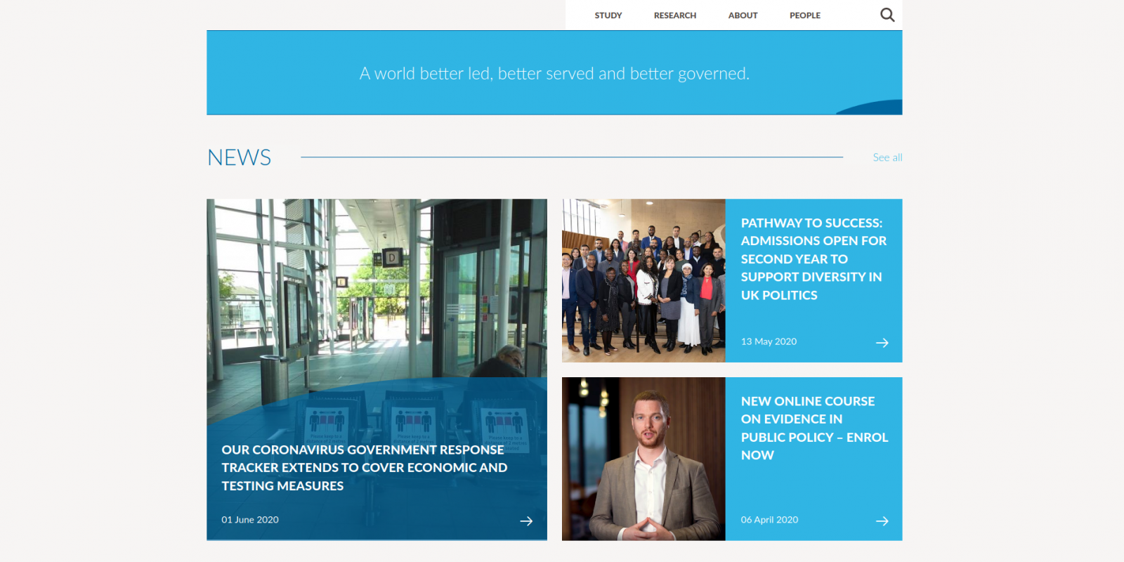 Blavatnik School of Government - University of Oxford - website homepage news listing