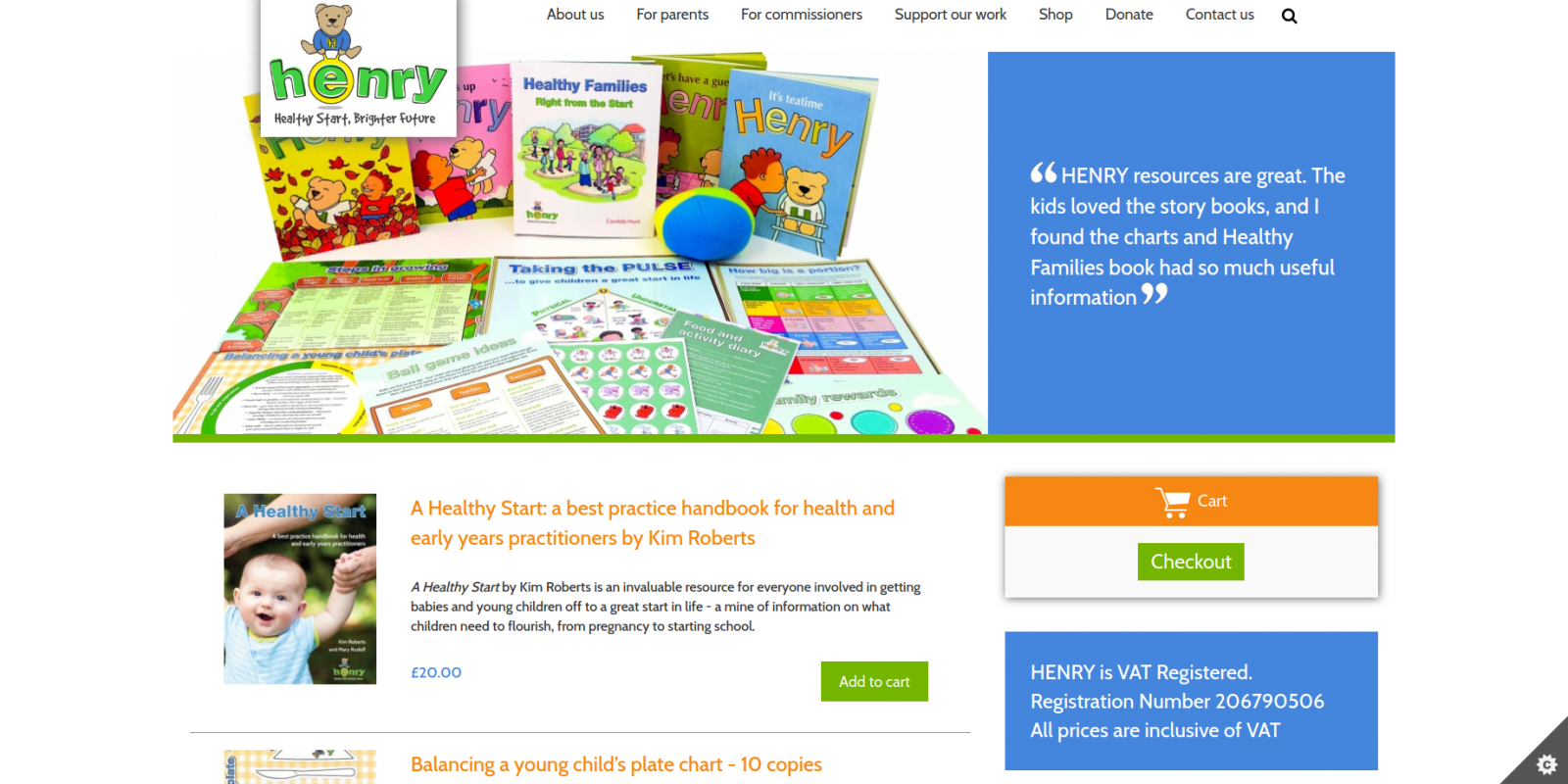 HENRY - shop - resources for practitioners and parents - healthy start