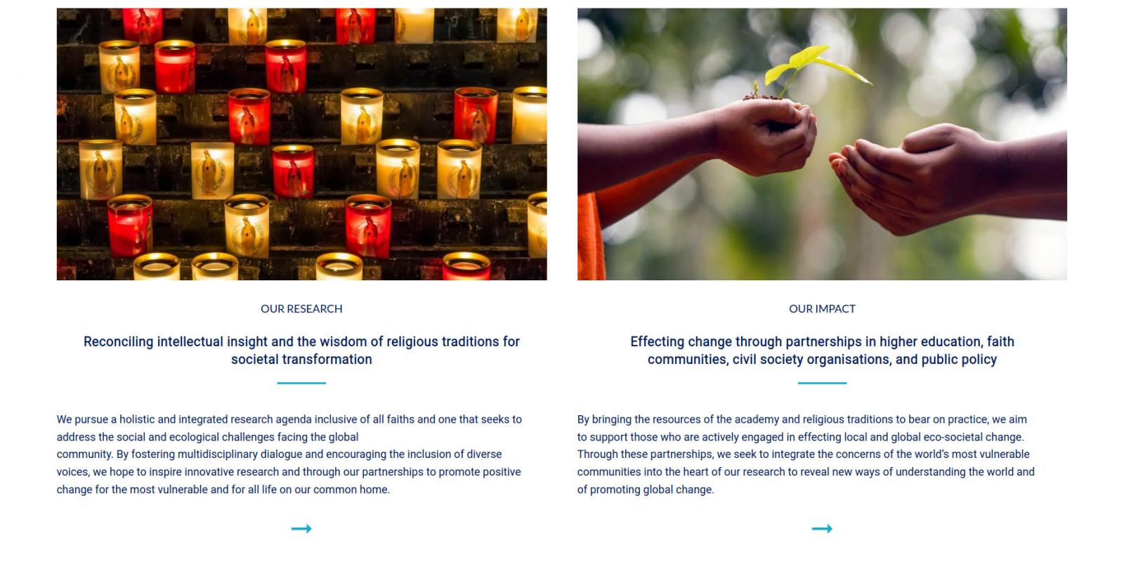 Laudato Si Research Institute - University of Oxford - website homepage