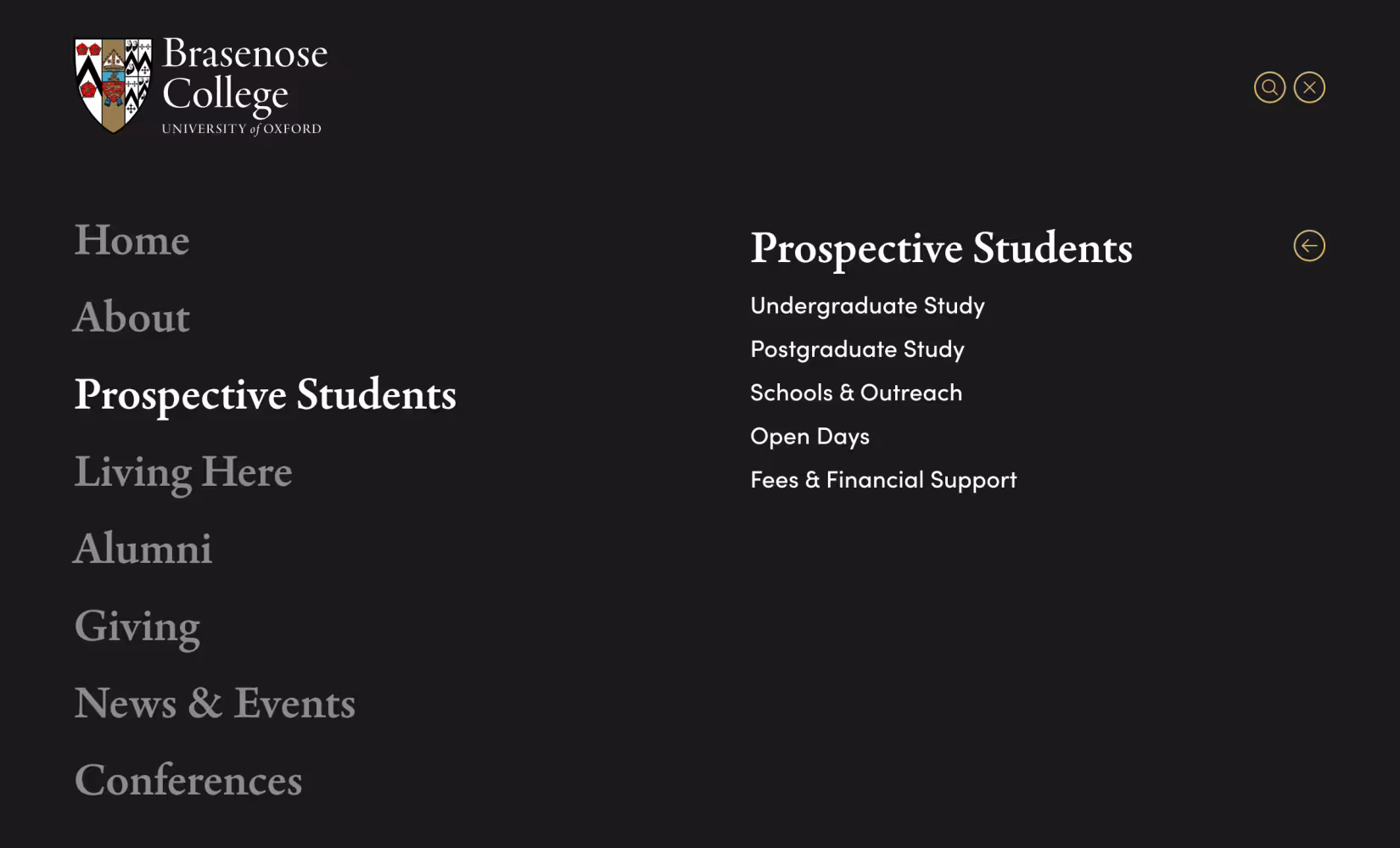 brasenose college menu